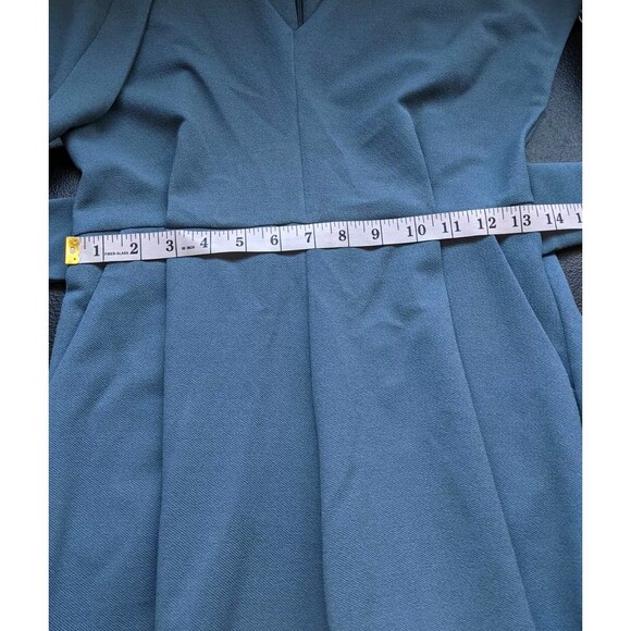 Bishop + Young Front Tie Jumpsuit Rain Wide Leg Cropped Cap Sleeve Pockets Small - Picture 6 of 11
